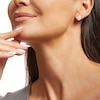 Thumbnail Image 2 of 0.50 CT. T.W. Pear-Shaped Multi-Diamond Frame Stud Earrings in 10K White Gold