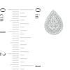 Thumbnail Image 2 of 0.50 CT. T.W. Pear-Shaped Multi-Diamond Frame Stud Earrings in 10K White Gold