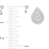 Thumbnail Image 3 of 0.50 CT. T.W. Pear-Shaped Multi-Diamond Frame Stud Earrings in 10K White Gold