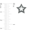 Thumbnail Image 3 of 0.20 CT. T.W. Black and White Diamond Star Stud Earrings in Sterling Silver
