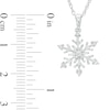 Thumbnail Image 3 of 0.10 CT. T.W. Diamond Snowflake Pendant in Sterling Silver