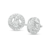 Thumbnail Image 0 of 0.15 CT. T.W. Diamond Frame Stud Earrings in Sterling Silver