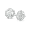 Thumbnail Image 1 of 0.15 CT. T.W. Diamond Frame Stud Earrings in Sterling Silver