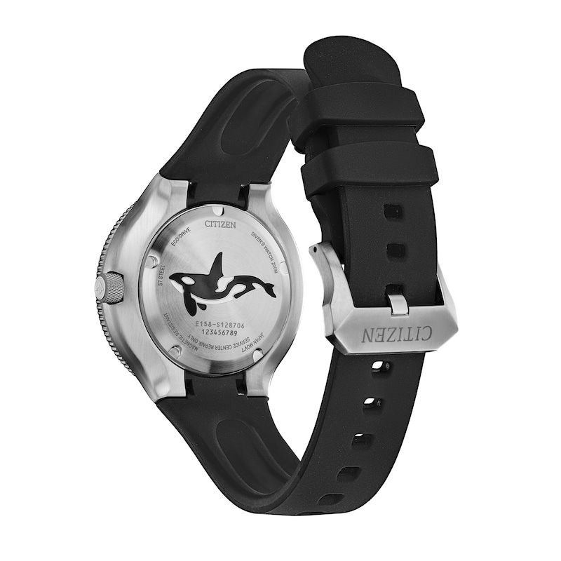 Main Image 2 of Men's Citizen Eco-Drive® Promaster ORCA Black Strap Watch With Black Dial (Model: BN0230-04E)