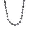 1.00 CT. T.W. Black Multi-Diamond Alternating Bead Link Necklace in Sterling Silver with Black Rhodium Plate – 17"