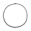 1.00 CT. T.W. Black Multi-Diamond Alternating Bead Link Necklace in Sterling Silver with Black Rhodium Plate – 17"