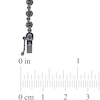 1.00 CT. T.W. Black Multi-Diamond Alternating Bead Link Necklace in Sterling Silver with Black Rhodium Plate – 17"