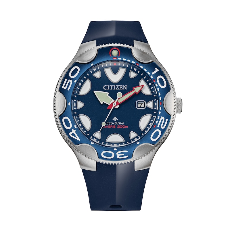 Men's Citizen Eco-Drive® Promaster Diver ORCA Blue Strap Watch with Blue Dial (Model: BN0231-01L)|Peoples Jewellers