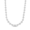Thumbnail Image 1 of 1.00 CT. T.W. Multi-Diamond Alternating Bead Link Necklace in Sterling Silver – 17"