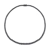 CT. T.W. Black Diamond Graduated Tennis Necklace in Sterling Silver with Black Rhodium Plate – 17