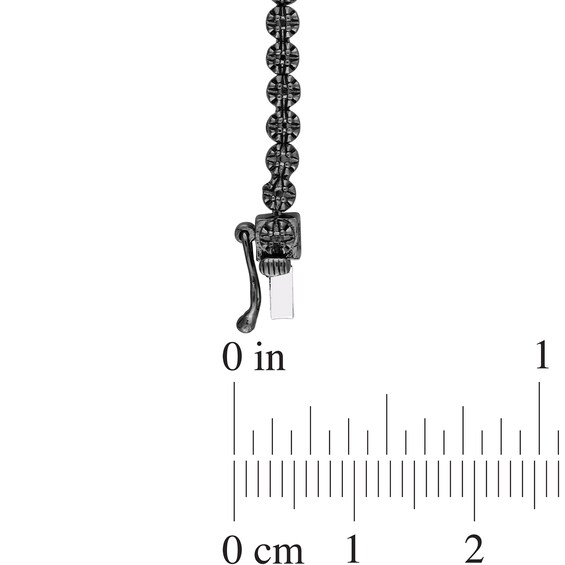 CT. T.W. Black Diamond Graduated Tennis Necklace in Sterling Silver with Black Rhodium Plate – 17