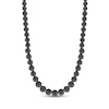 Thumbnail Image 1 of 0.99 CT. T.W. Black Diamond Graduated Tennis Necklace in Sterling Silver with Black Rhodium Plate – 17"