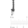 Thumbnail Image 4 of 0.99 CT. T.W. Black Diamond Graduated Tennis Necklace in Sterling Silver with Black Rhodium Plate – 17"