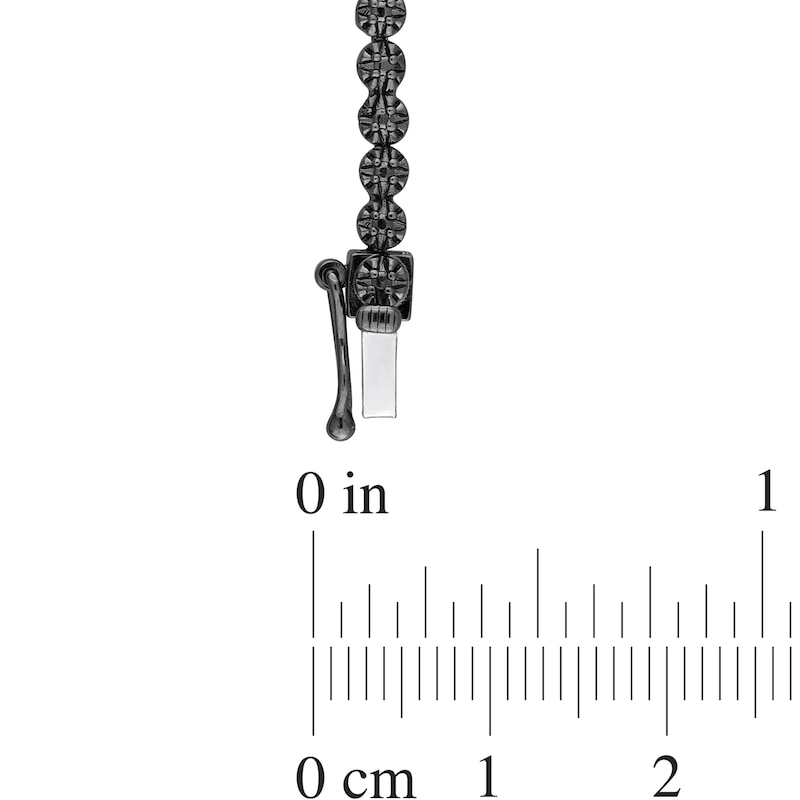 Main Image 4 of 0.99 CT. T.W. Black Diamond Graduated Tennis Necklace in Sterling Silver with Black Rhodium Plate – 17"
