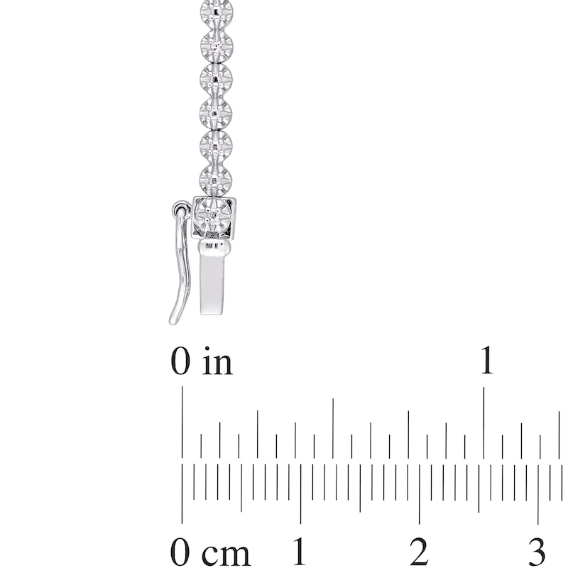0.50 CT. T.W. Diamond Graduated Tennis Necklace in Sterling Silver – 17"