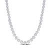 0.99 CT. T.W. Diamond Graduated Tennis Necklace in Sterling Silver – 17"