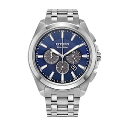 Men's Citizen Eco-Drive® Classic Chronograph Watch with Blue Dial (Model: CA4510-55L)