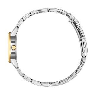 Ladies' Citizen Quartz Classic Two-Tone Watch with Silver-Tone Dial (Model: EQ0605-53A)