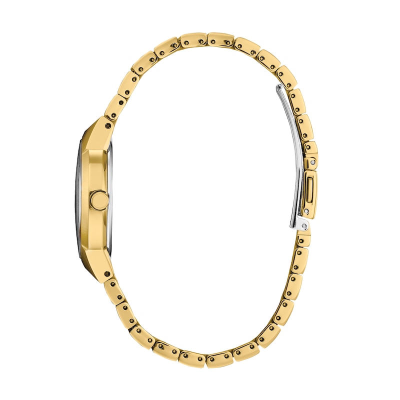 Ladies' Citizen Eco-Drive® Axiom Gold-Tone Watch with Black Dial (Model: EW2672-58E)
