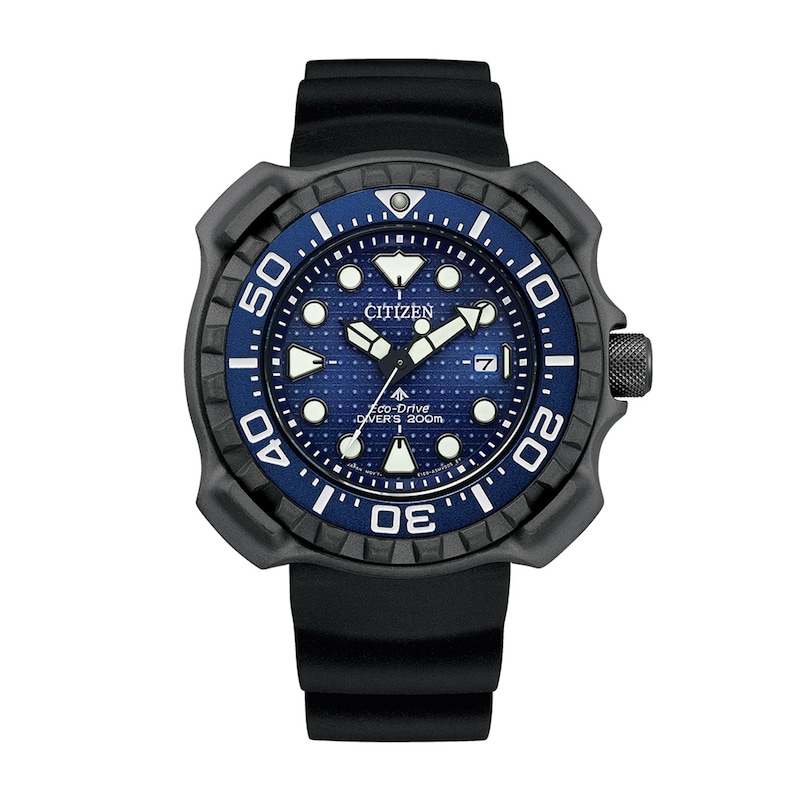 Men's Limited Edition Citizen Eco-Drive® Promaster Diver Super Titanium™ Black Strap Watch (Model: BN0225-04L)