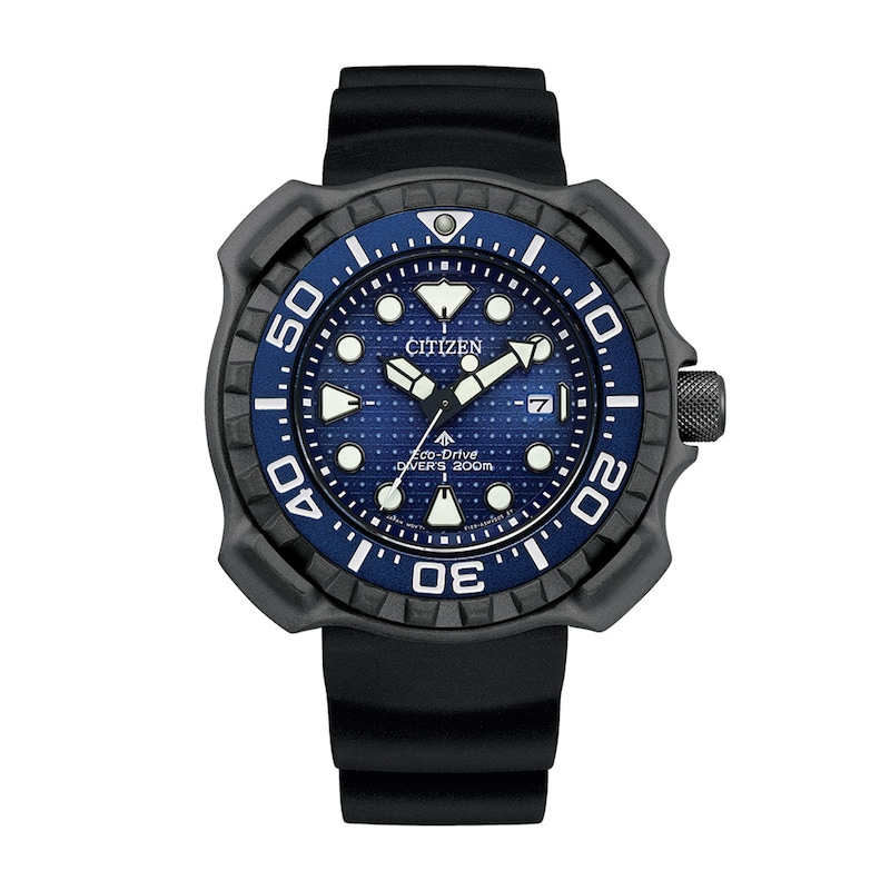 Main Image 1 of Men's Limited Edition Citizen Eco-Drive® Promaster Diver Super Titanium™ Black Strap Watch (Model: BN0225-04L)