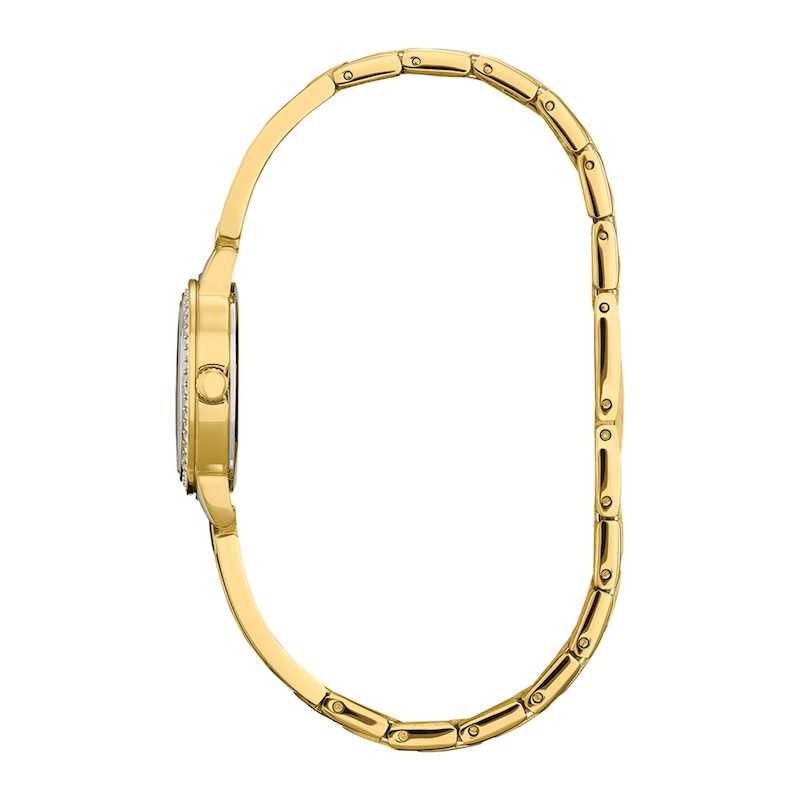 Main Image 2 of Ladies' Citizen Quartz Classic Crystal Accent Gold-Tone Bangle Watch with Black Dial (Model: EZ7012-85E)