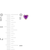 Thumbnail Image 2 of Child's 4.0mm Heart-Shaped Purple Cubic Zirconia Stud Earrings in 14K Gold