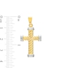 Thumbnail Image 1 of Twist Rope-Textured Cross Necklace Charm in 10K Two-Tone Gold