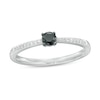 Thumbnail Image 0 of 0.25 CT. T.W. Black and White Diamond Promise Ring in Sterling Silver