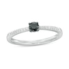 Thumbnail Image 1 of 0.25 CT. T.W. Black and White Diamond Promise Ring in Sterling Silver