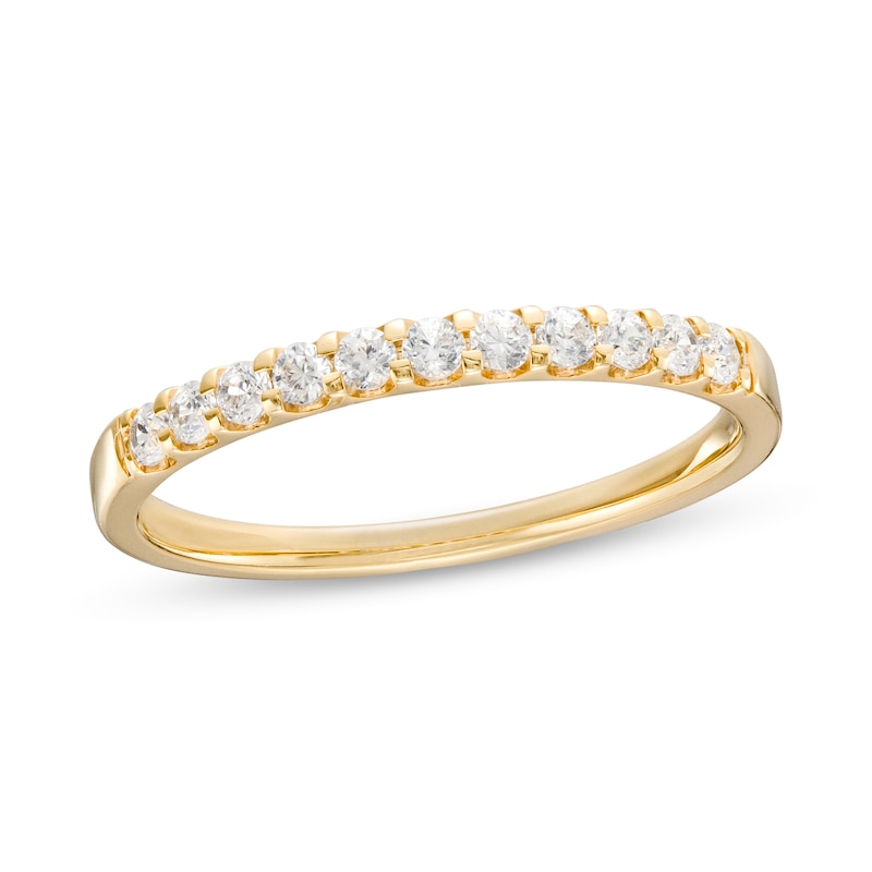 0.25 CT. T.W. Certified Diamond Eleven Stone Anniversary Band in 14K Gold (I/SI2)