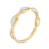 Thumbnail Image 2 of 0.065 CT. T.W. Marquise-Shaped Multi-Diamond Twist Anniversary Band in 10K Gold