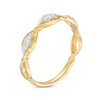 0.065 CT. T.W. Marquise-Shaped Multi-Diamond Twist Anniversary Band in 10K Gold