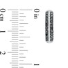 0.50 CT. T.W. Black and White Diamond Triple Row Hoop Earrings in Sterling Silver