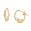 Thumbnail Image 1 of Child's Butterfly Hoop Earrings in 14K Gold