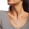 Thumbnail Image 2 of 1.00 CT. T.W. Multi-Diamond Frame Pointed Teardrop Pendant in 10K White Gold