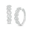 Thumbnail Image 0 of 1.00 CT. T.W. Diamond Twist Hoop Earrings in 10K White Gold