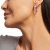 1.00 CT. T.W. Diamond Twist Hoop Earrings in 10K White Gold