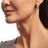 Thumbnail Image 2 of 0.33 CT. T.W. Diamond Graduated Curved J-Hoop Earrings in 10K White Gold