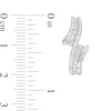 Thumbnail Image 3 of 0.33 CT. T.W. Diamond Graduated Curved J-Hoop Earrings in 10K White Gold