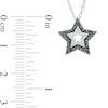 Thumbnail Image 2 of 0.15 CT. T.W. Black and White Diamond Star Pendant in Sterling Silver