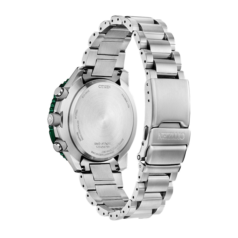 Main Image 2 of Men's Citizen Eco-Drive® Promaster Air Chronograph Watch with Green Dial (Model: CB5004-59W)