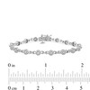 Thumbnail Image 4 of 1.50 CT. T.W. Multi-Diamond Alternating Link Line Bracelet in 10K White Gold - 7.25"