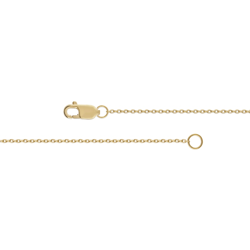 Main Image 3 of 0.12 CT. T.W. Diamond Sideways Cross Bracelet in 10K Gold - 7.25"