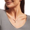Thumbnail Image 2 of 1.00 CT. T.W. Baguette and Round Diamond Twisted Curve Necklace in 10K Gold