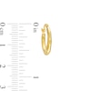 Thumbnail Image 3 of Faceted Hoop Earrings in 10K Gold