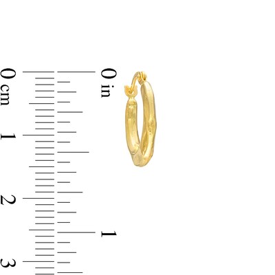 Faceted Hoop Earrings in 10K Gold