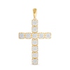 Men's 0.70 CT. T.W. Multi-Diamond Cross Necklace Charm in 10K Gold