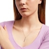 Thumbnail Image 2 of 0.06 CT. T.W. Diamond Graduated Triple Teardrop Pendant in Sterling Silver