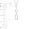 Thumbnail Image 3 of 0.06 CT. T.W. Diamond Graduated Triple Teardrop Pendant in Sterling Silver